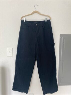 Wild Fable Wide-Leg Black Cargo Pants